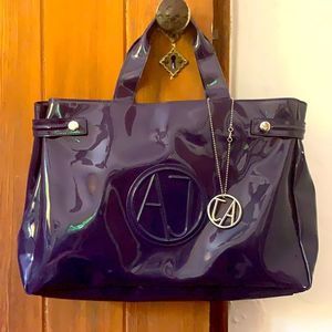 Armani jeans purple bag